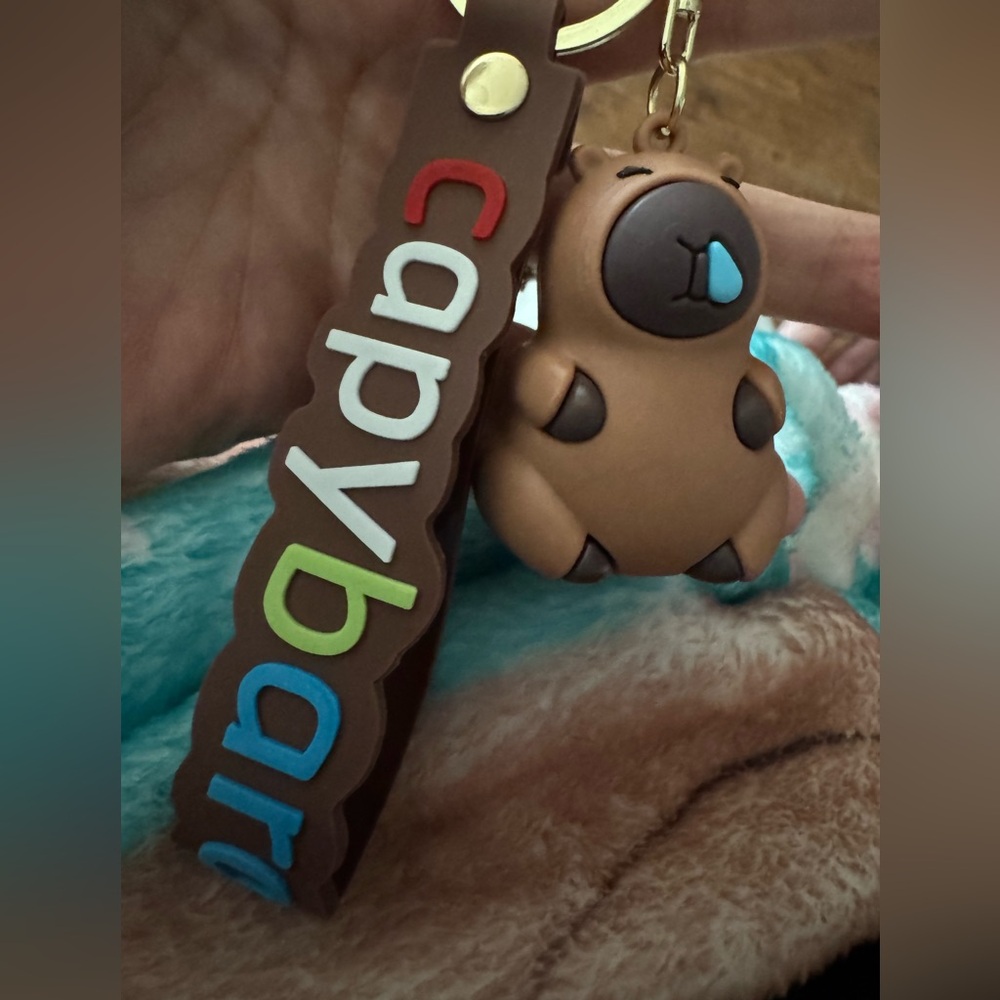 Capybara cafe keychain NEW